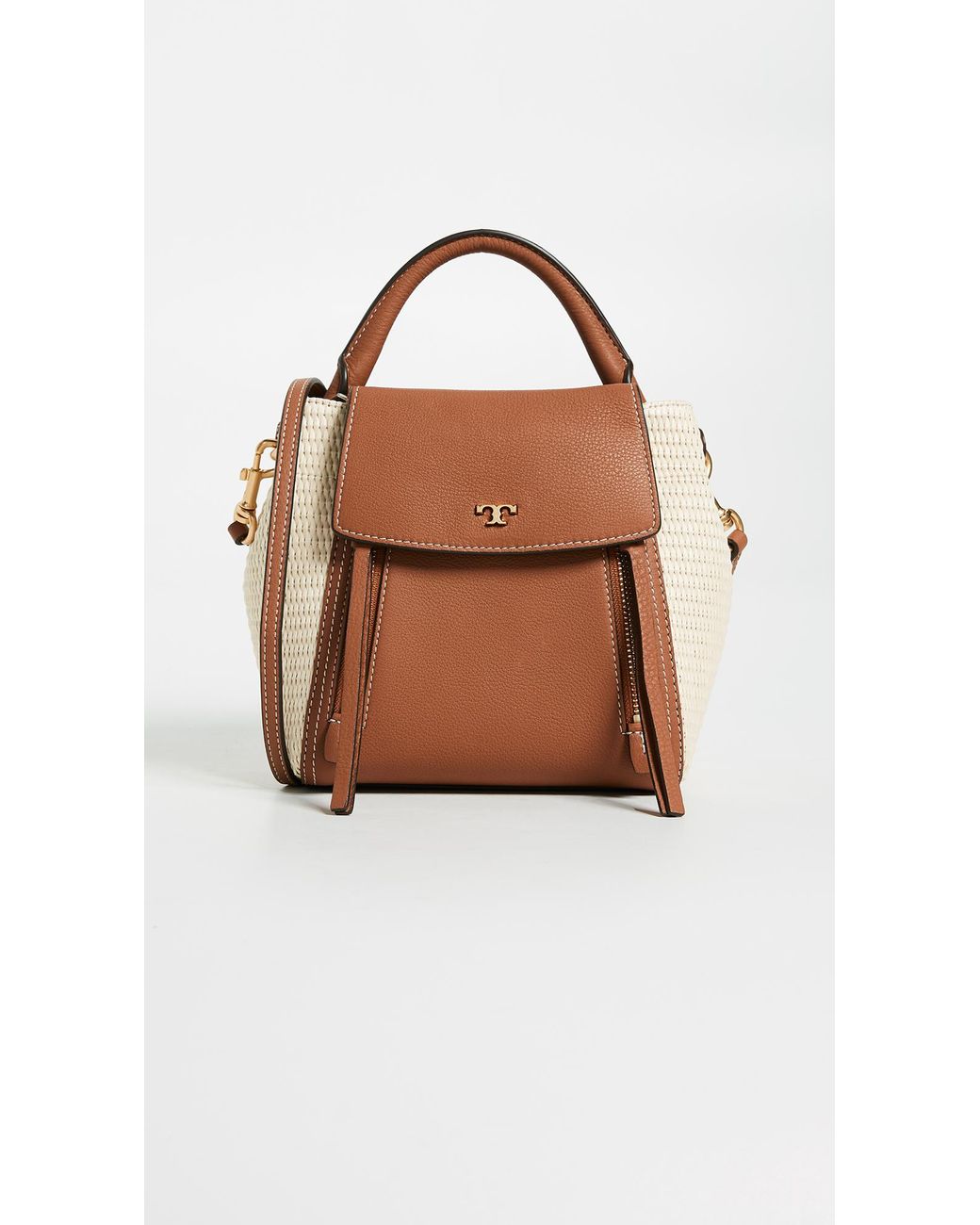 Tory Burch Half Moon Straw Cross Body Bag Lyst