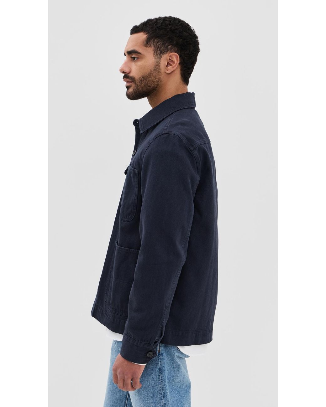 Alex Mill Blue Garment Dyed Work Jacket for men