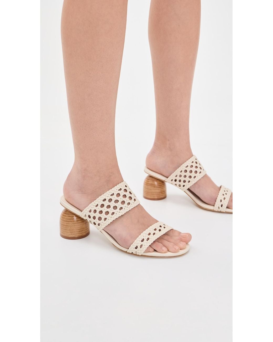 Larroude Multicolor Dew Drop Macrame Sandals