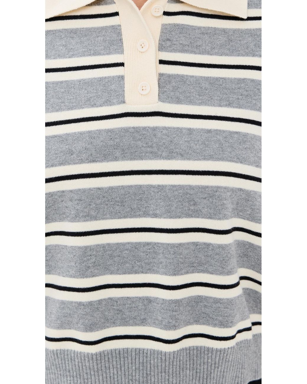 Le Bos Black Zadie Cropped Polo