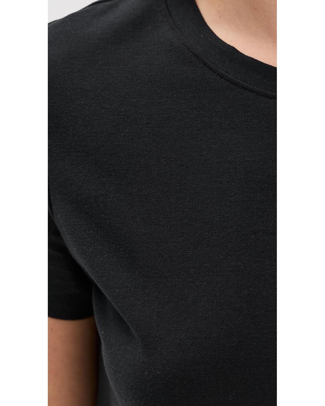 Commando Black Essential Cotton Tee Thong Bodysuit
