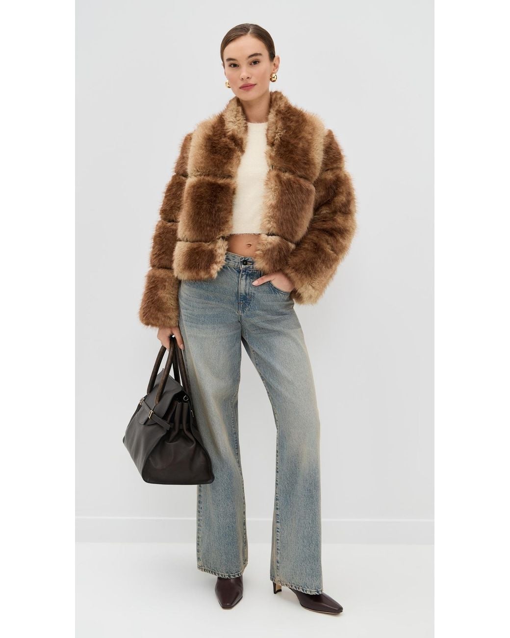 Apparis Brown Sai Mink Coat