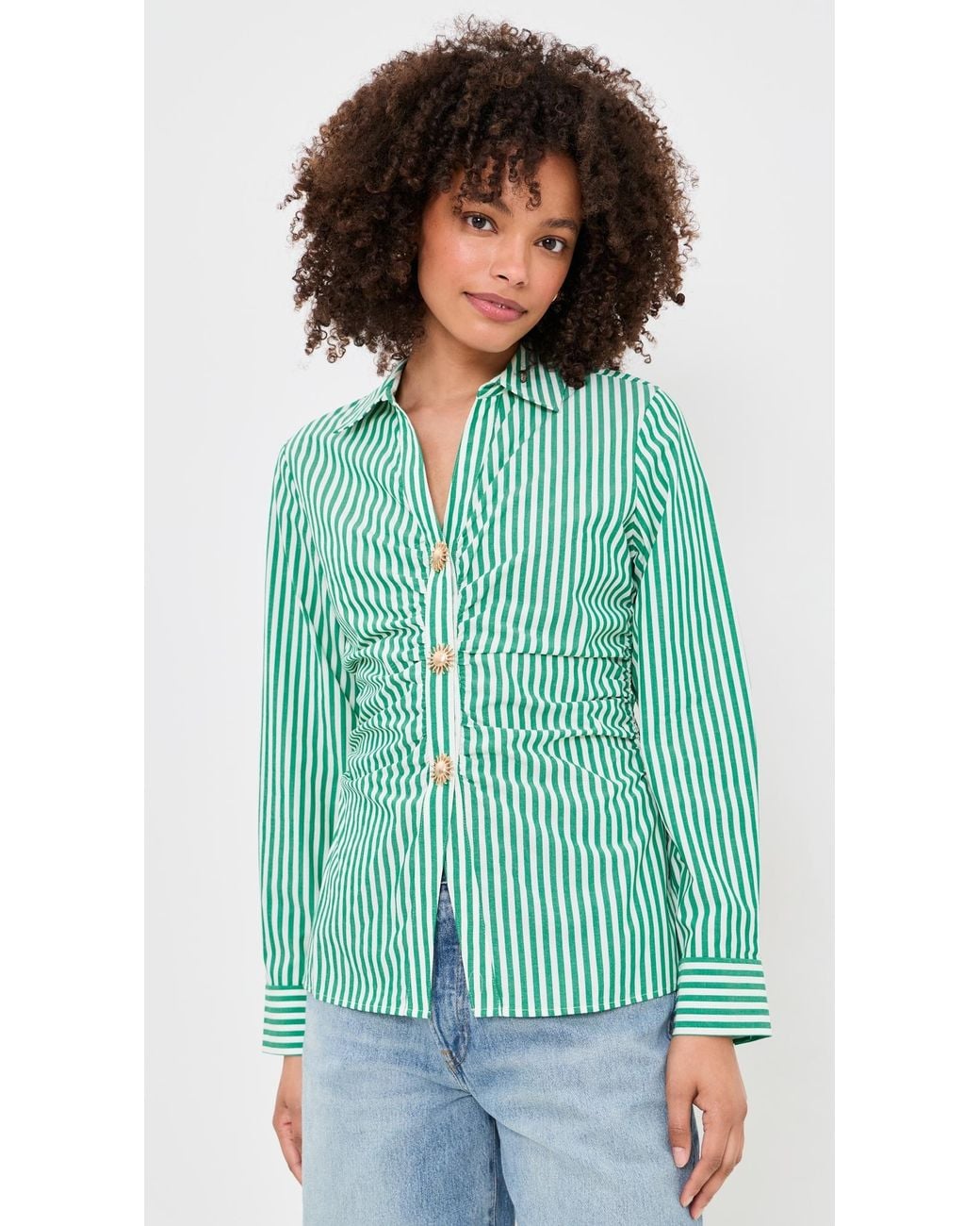 Rails Green Carayln Button Down Top