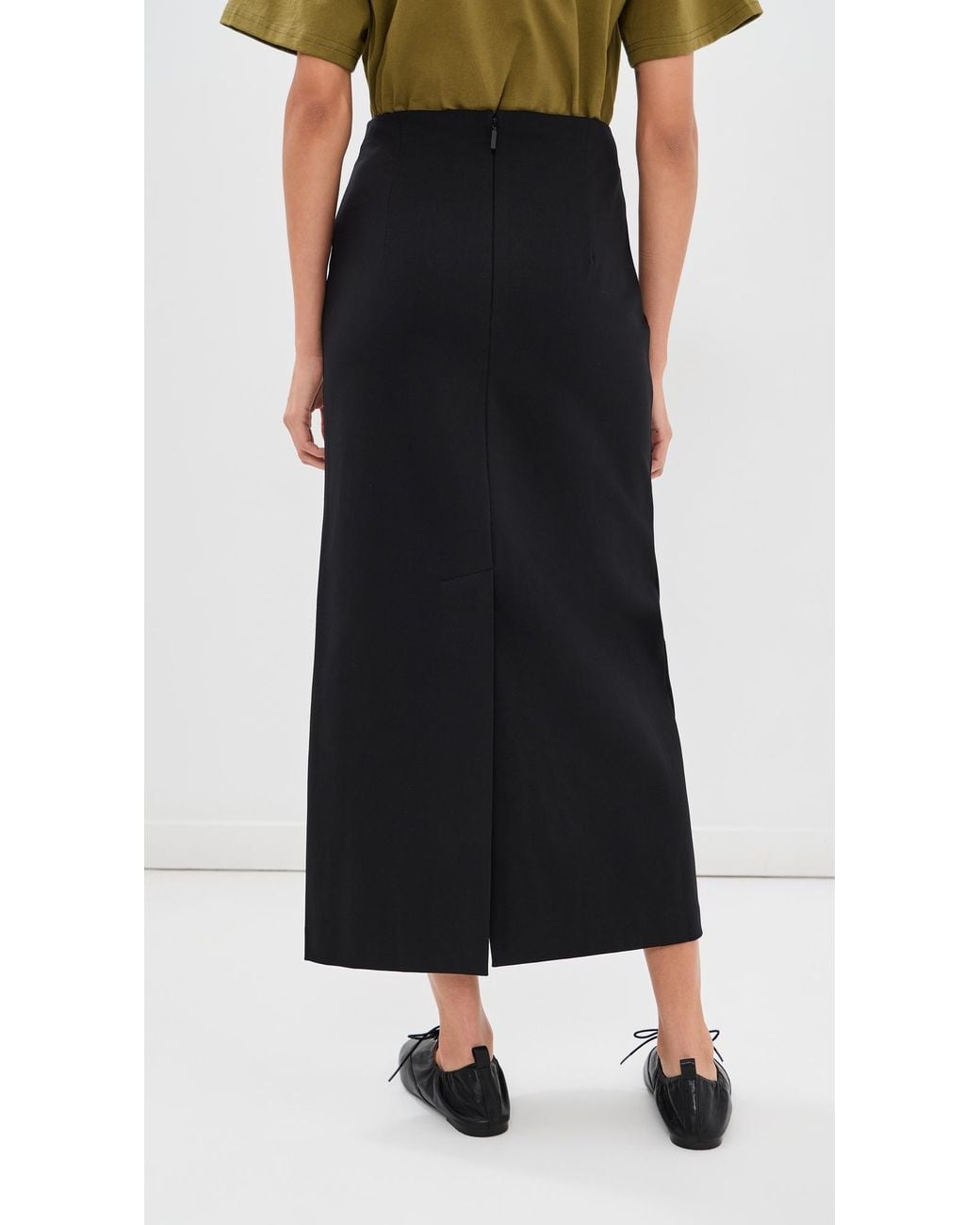 Tibi Compact Ultra Stretch Knit Pencil Skirt in Black | Lyst