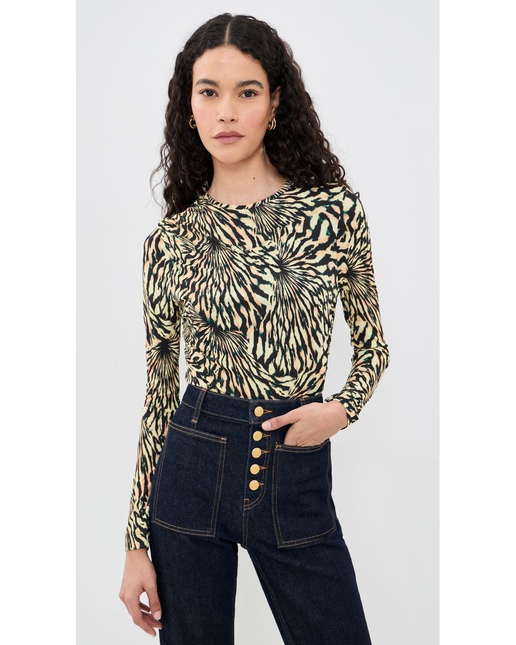 Ulla Johnson Black Paradis Ruched Top