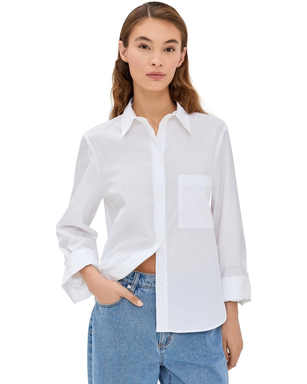 Twp White Boyfriend Shirt