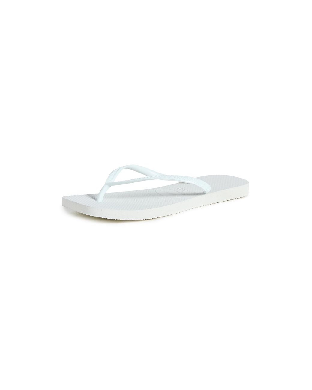 Havaianas White Slim Square Flip Flops