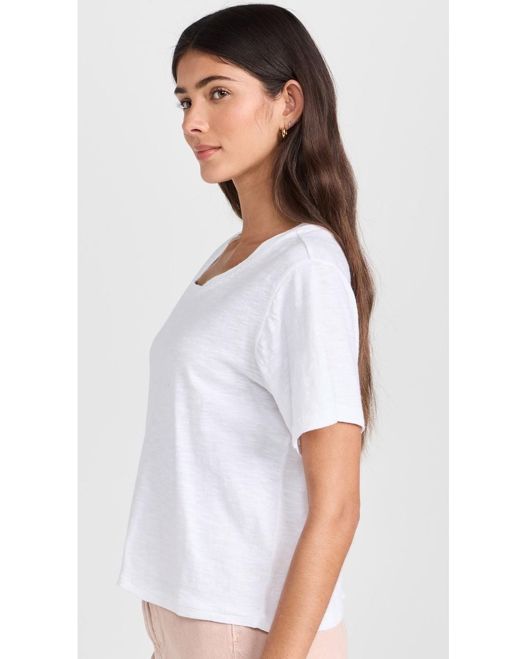 LoveShackFancy White Calix Tee