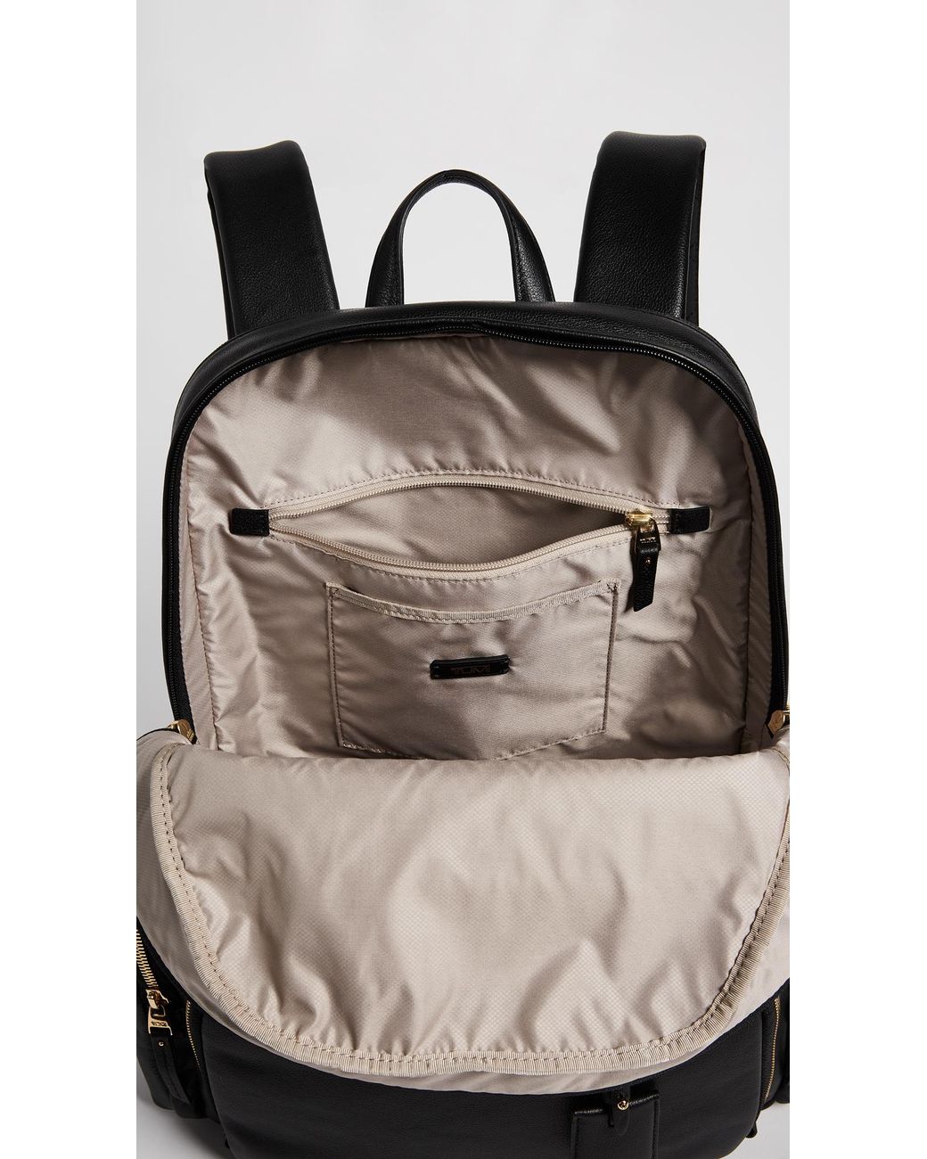 Tumi Calais Leather Backpack in Black