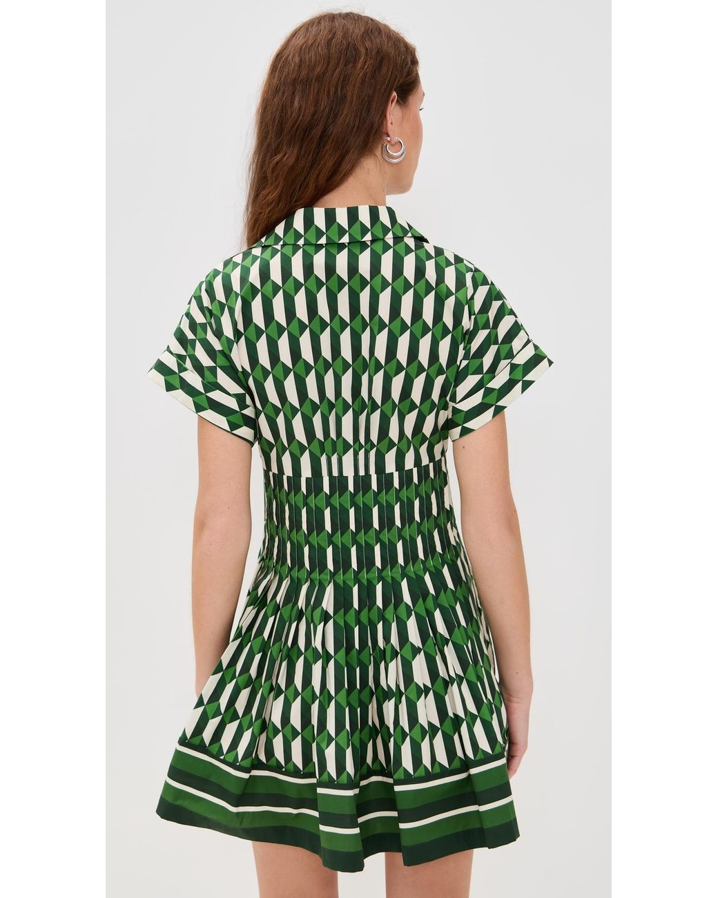 cara cara nash mini dress le tile green Nash Mini Dress in Cotton | Cara Cara New York main image 1