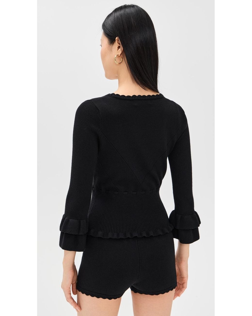 GUIZIO Black Mathilde Top