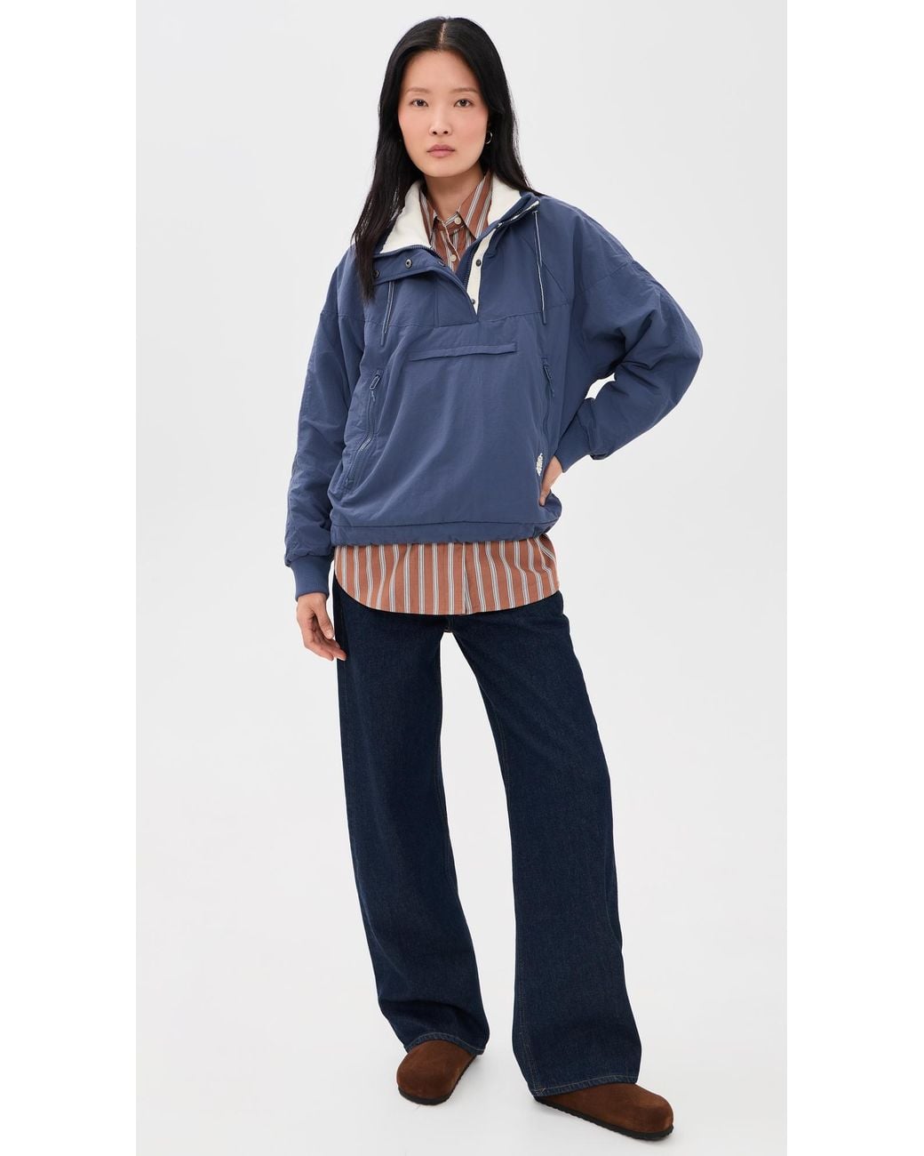 Fp Movement Blue Field Tripper Pullover Jacket