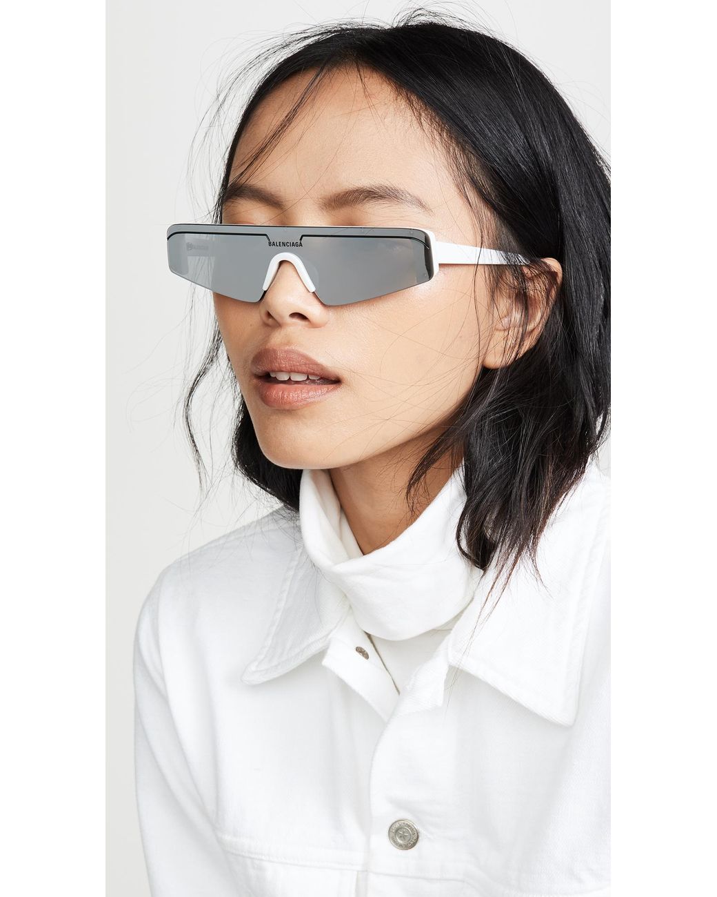 Balenciaga Ski Straight Sunglasses Lyst