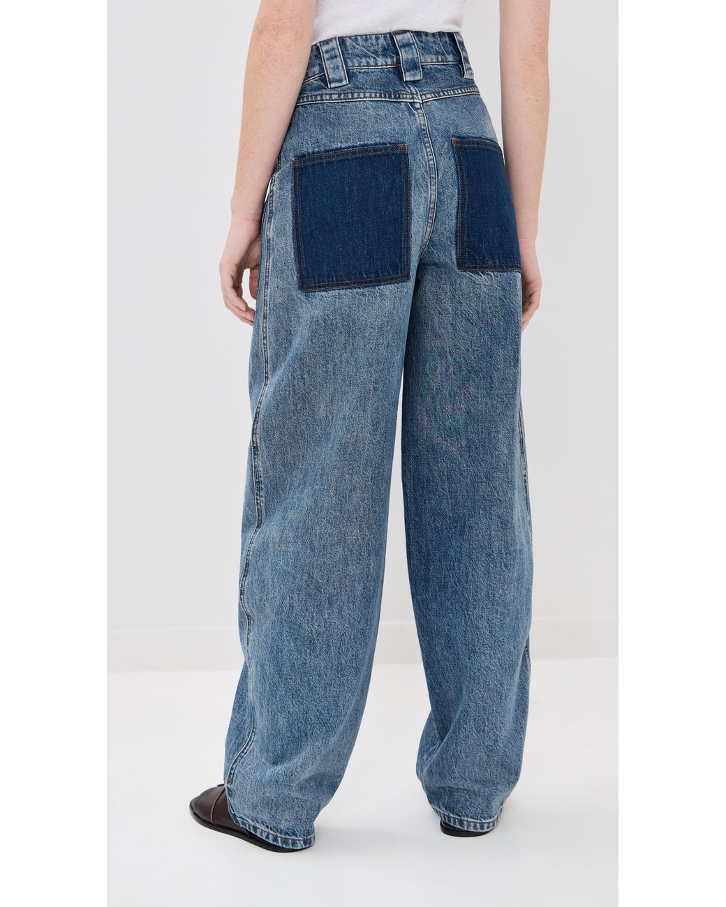 Co. Blue Denim Patchwork Pants