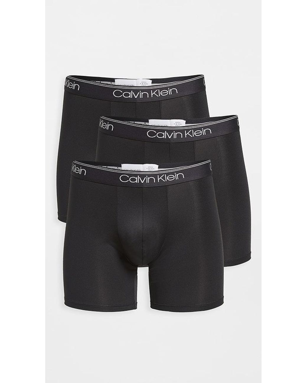 Calvin Klein Micro Stretch 3-pack Boxer Briefs in Black for Men | Lyst