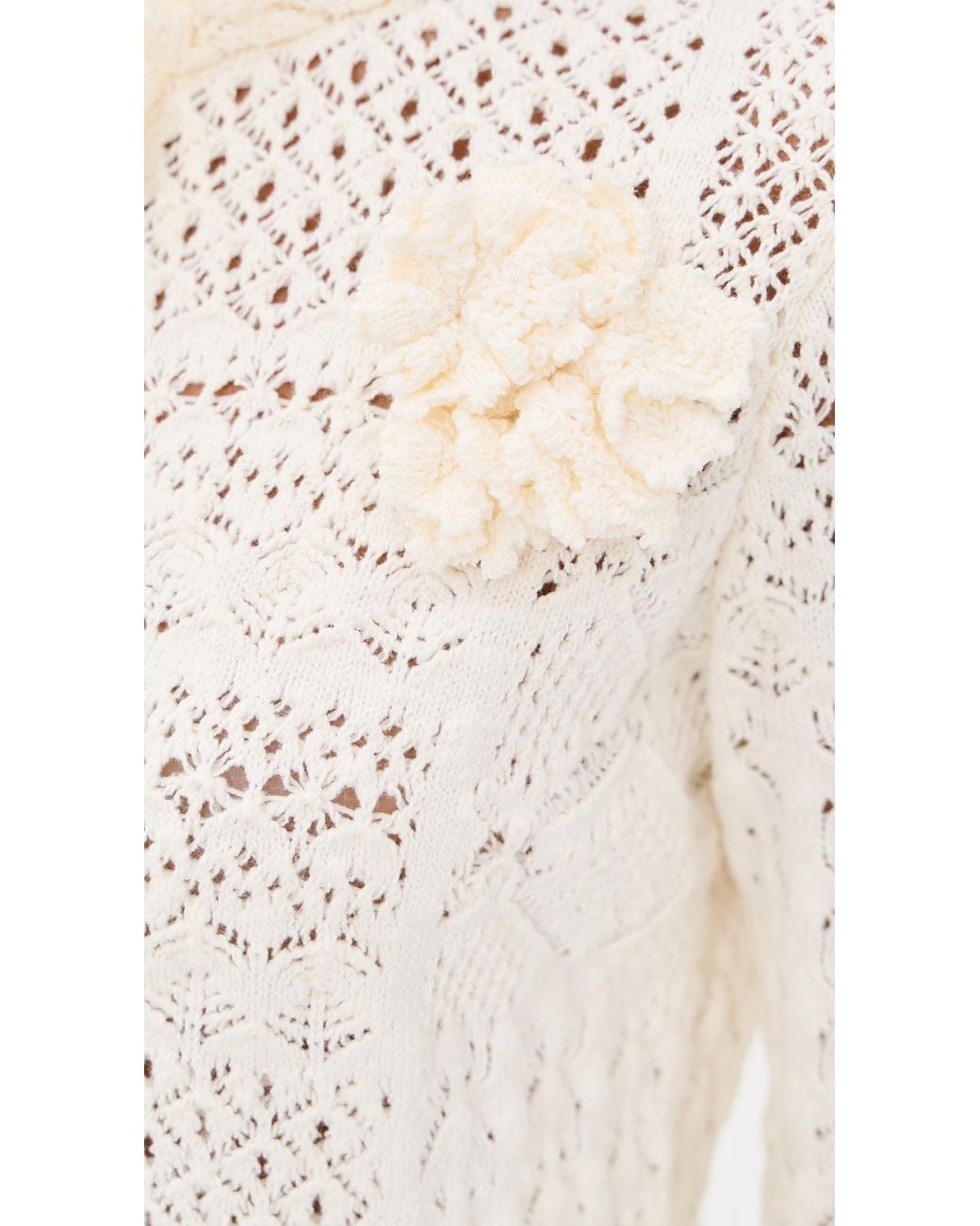 Ba&sh White Soria Cardigan