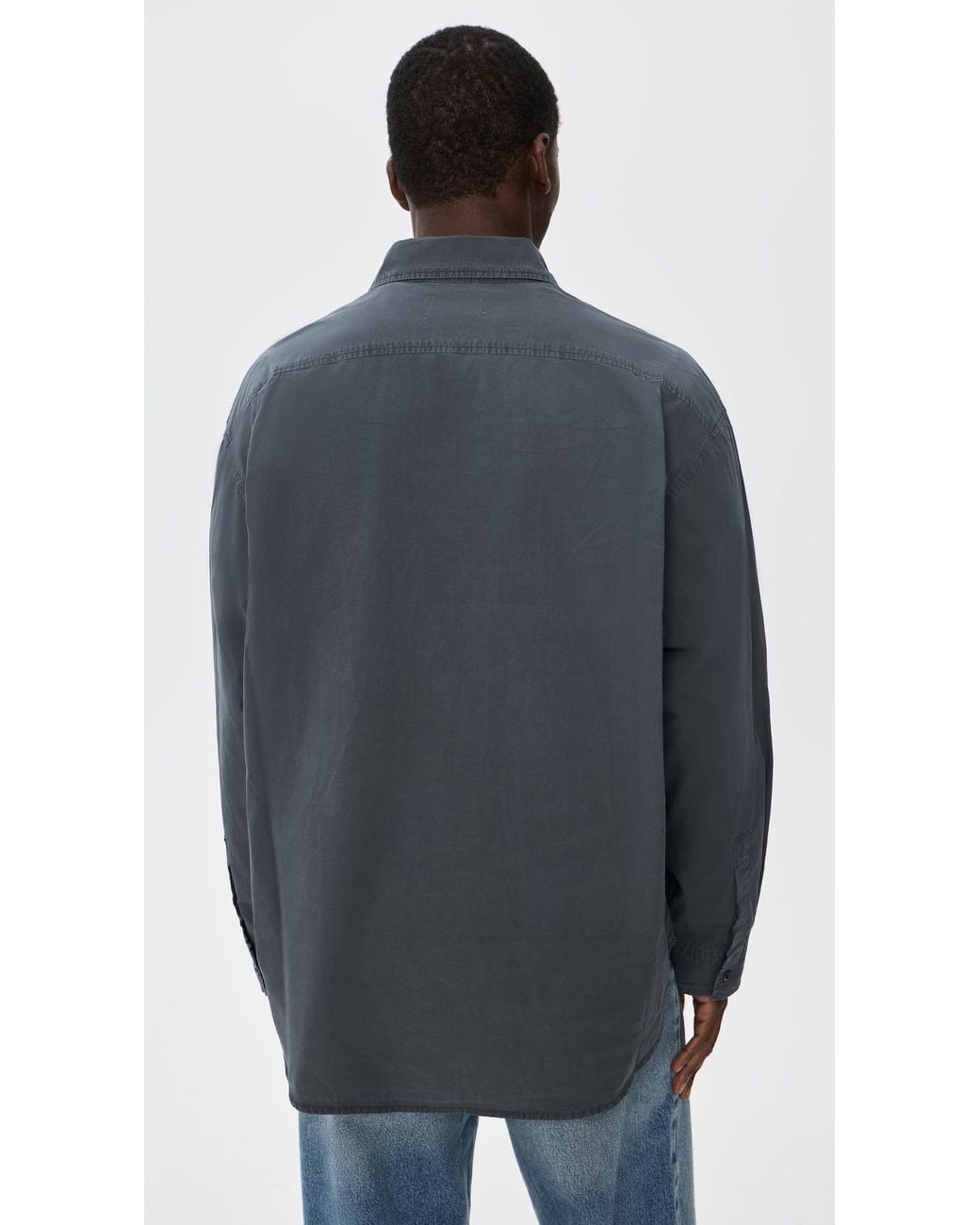 Agolde Blue Clark Front Pocket Button Down Shirt for men