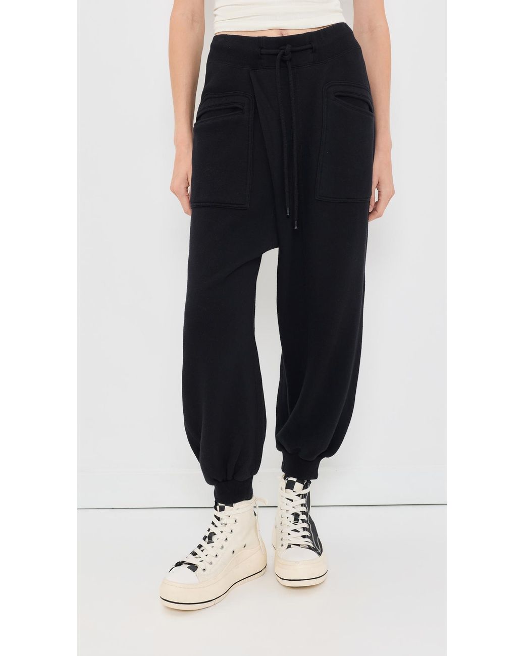 R13 Black Crossover Sweatpants