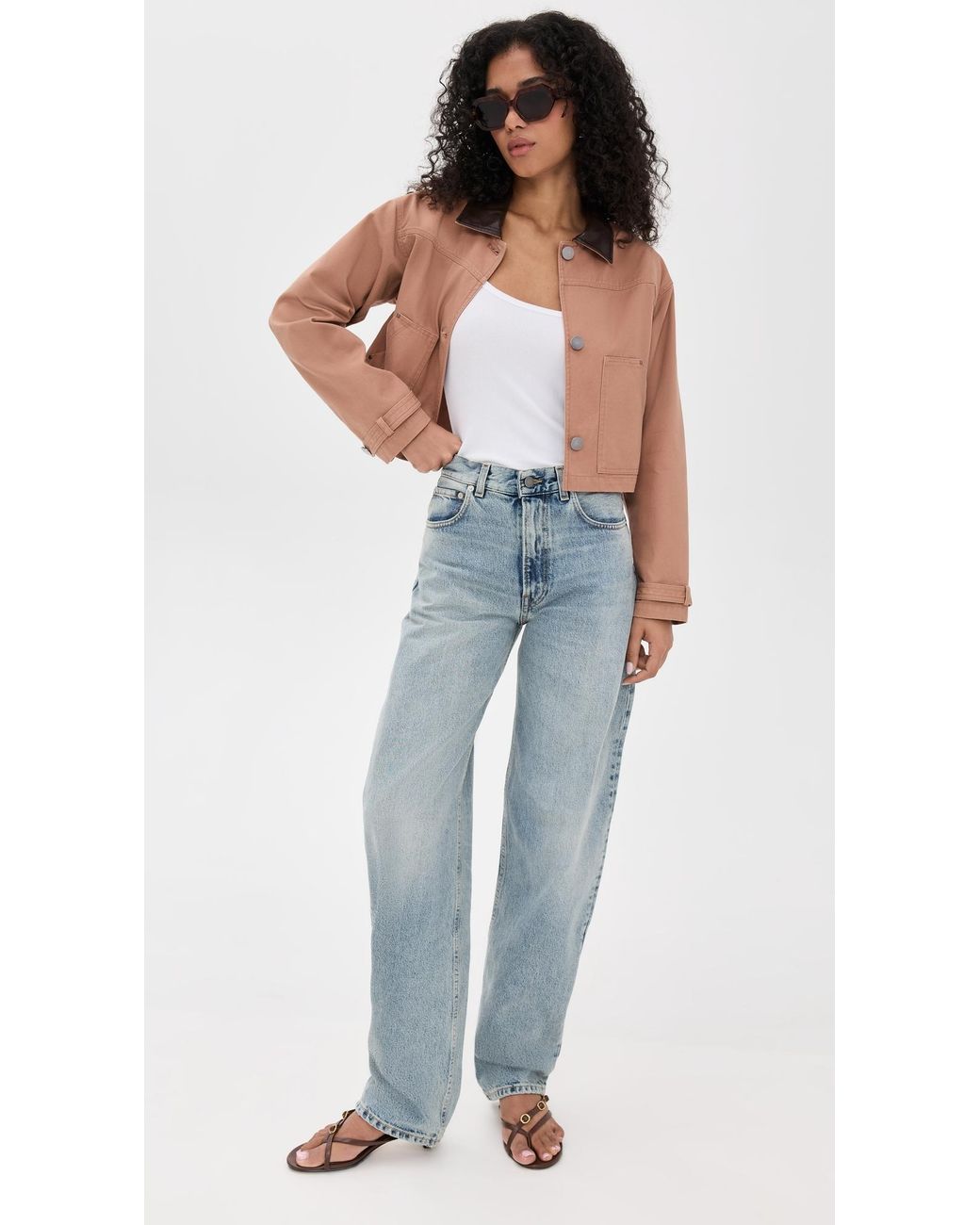 Le Bos Blue Harriet Cropped Jacket