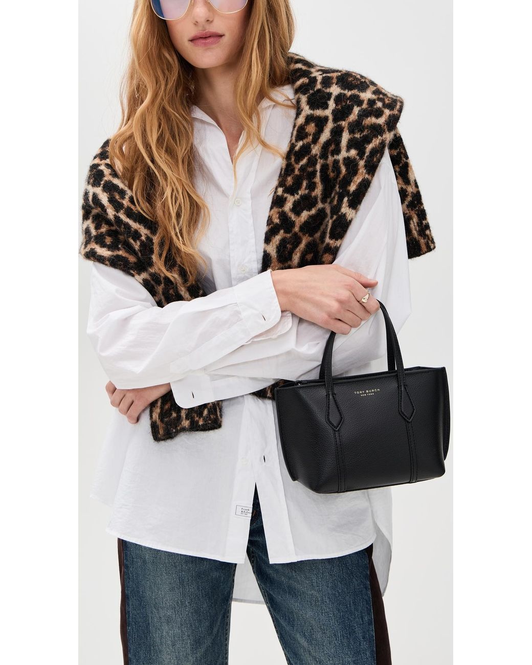 Tory Burch Black Perry Mini Tote