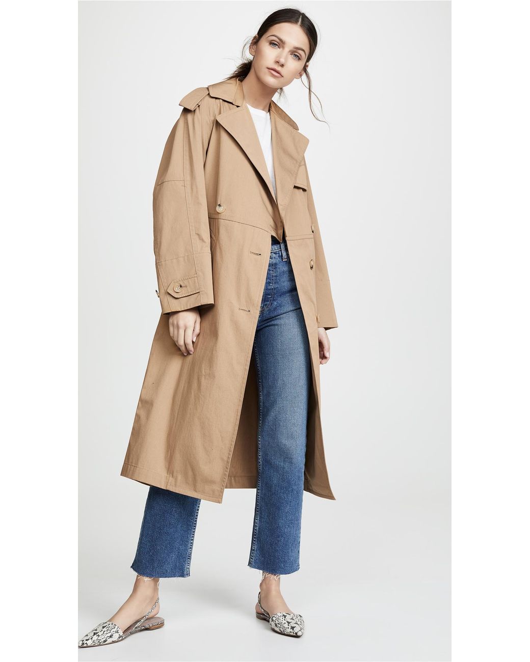 Vince cotton trench sale