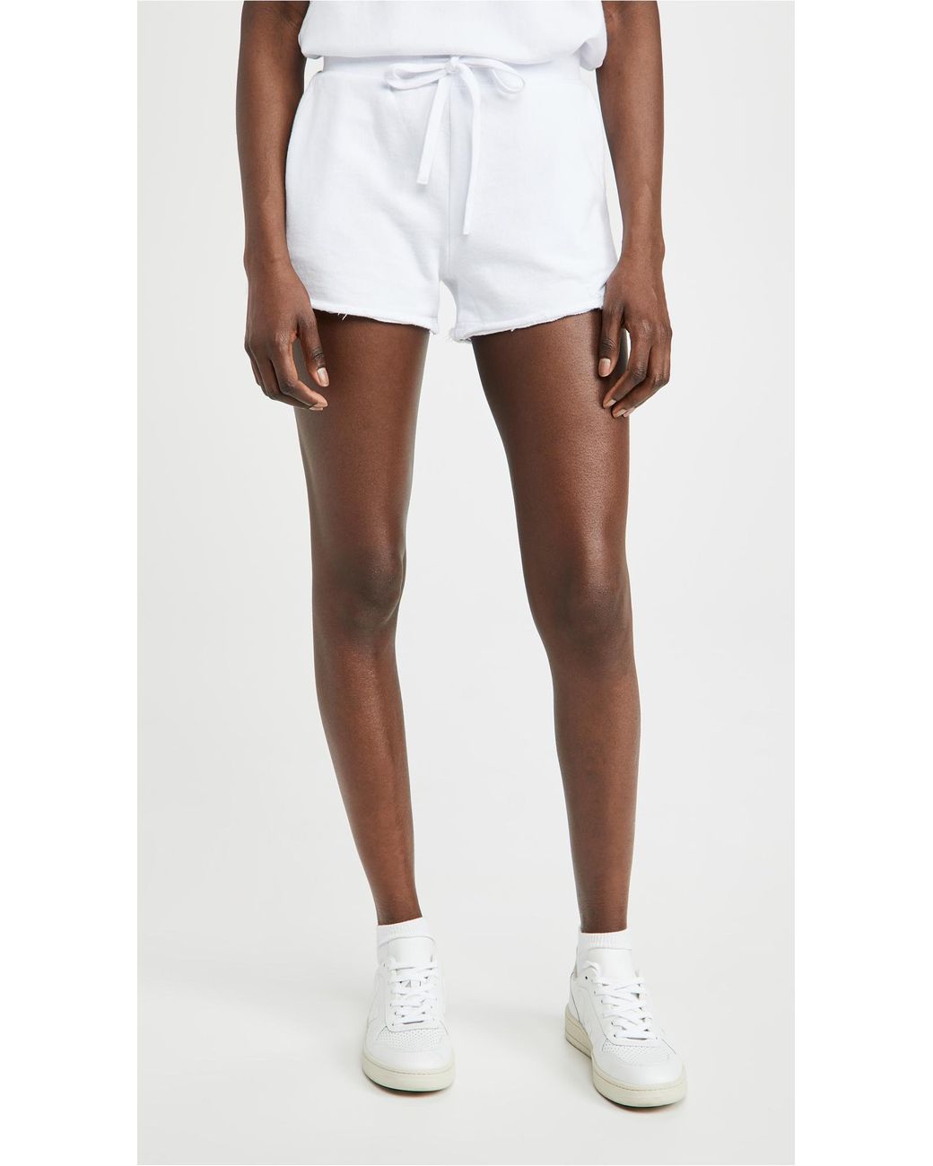Z Supply Cotton Marina Washed Shorts in White Lyst