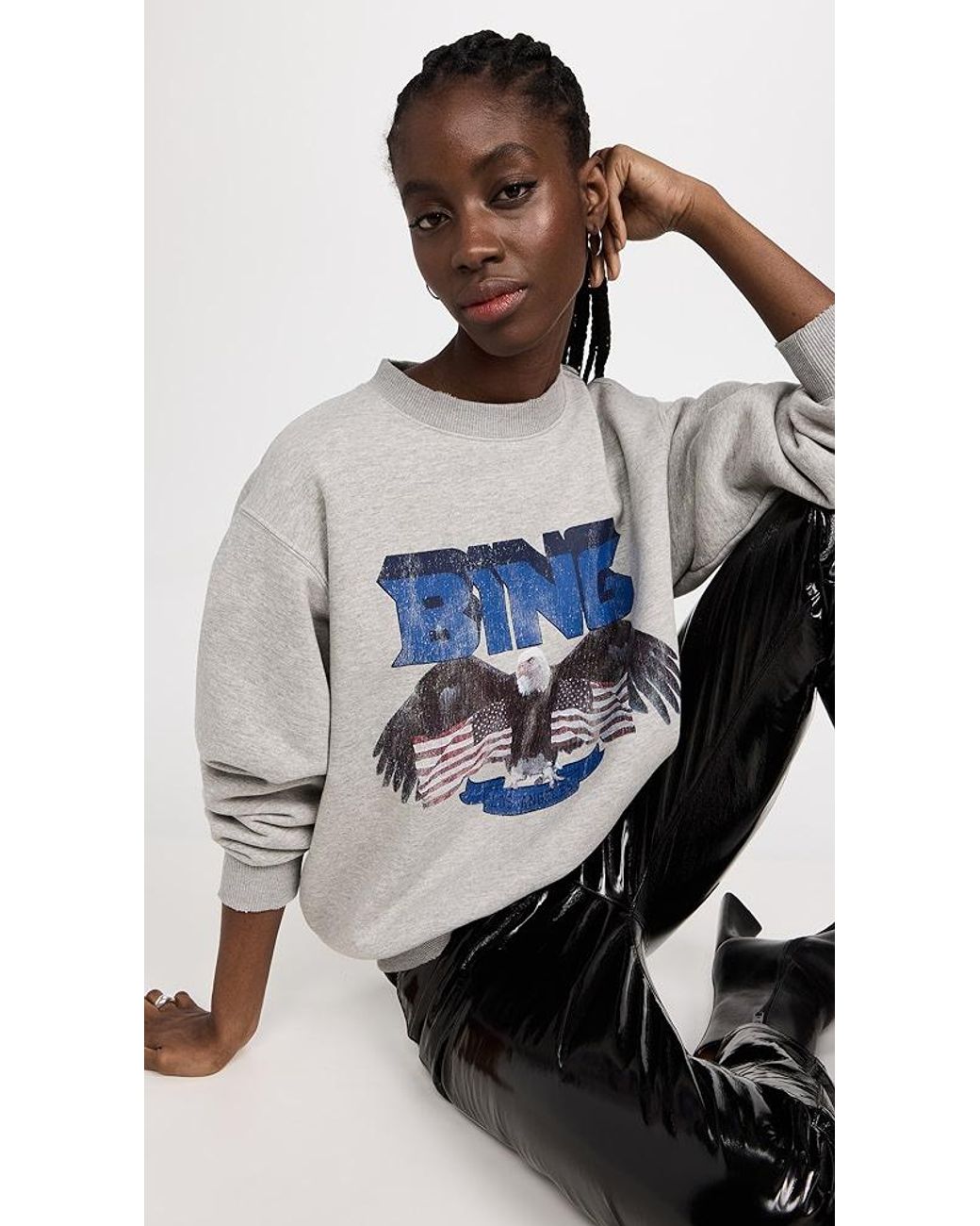 Anine bing leopard sweatshirt clearance