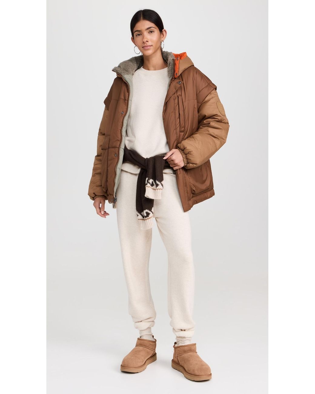 UGG Kristian Convertible Puffer Coat in Brown | Lyst UGG Kristian Convertible Puffer Coat in Brown | Lyst