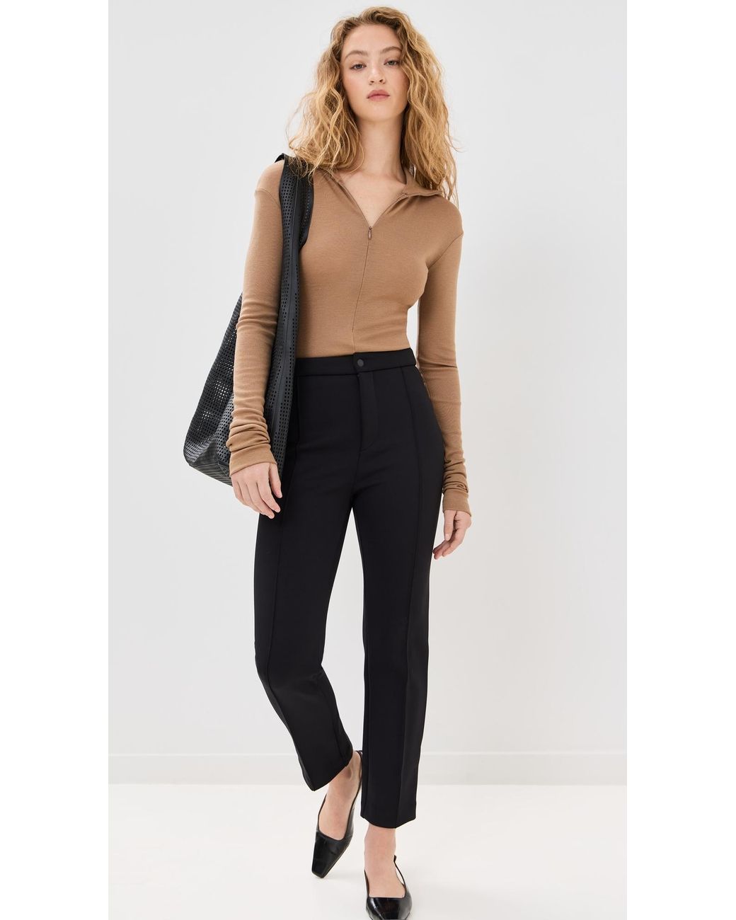 BITE STUDIOS Natural Fine Wool Zip Top