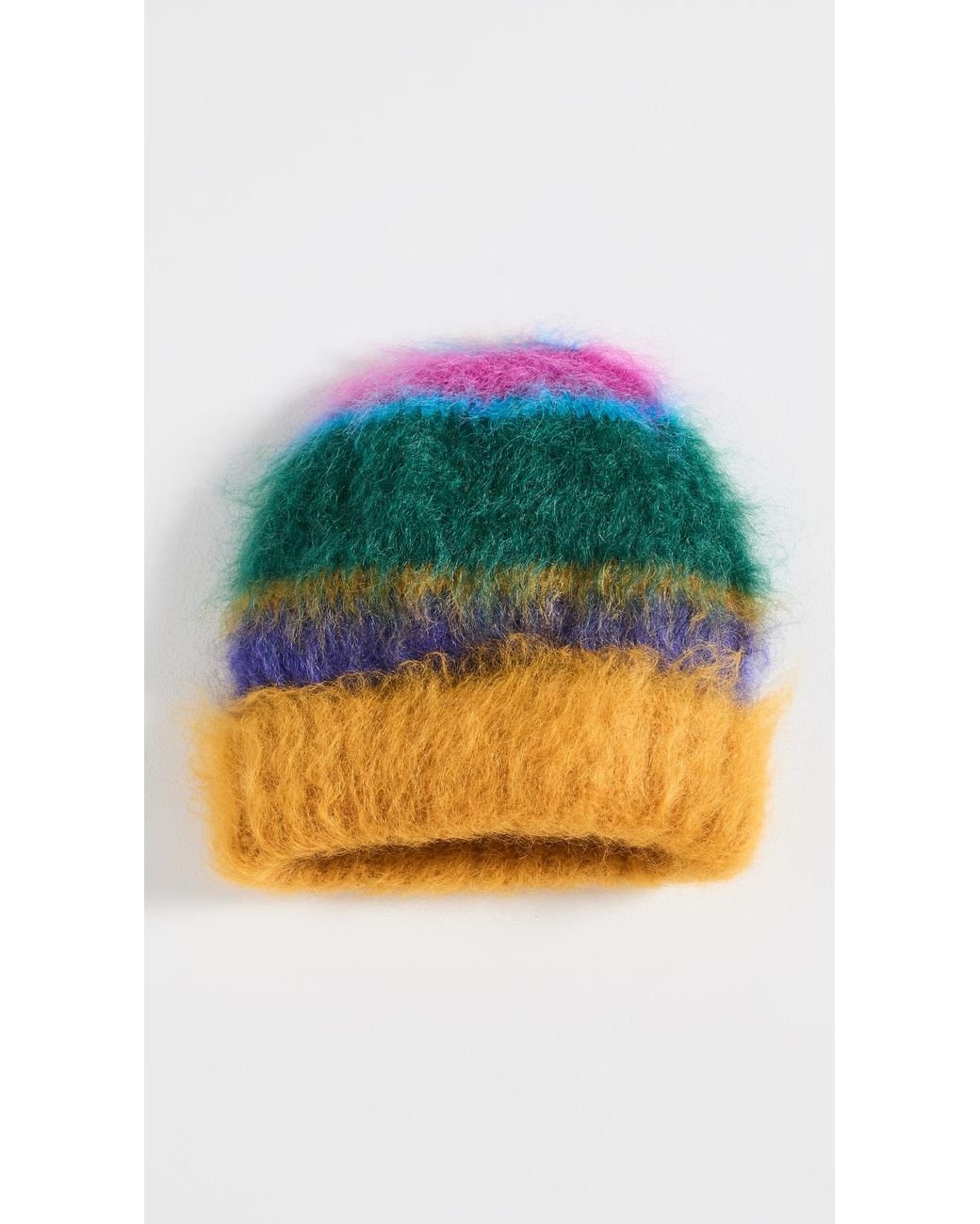 ★送料・関税込【MARNI】MOHAIR STRIPE BEANIE Marni Fuzzy Wuzzy Striped Mohair-Blend Beanie | Saks Fifth