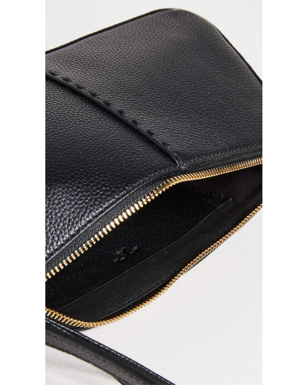 Tory Burch Leather Mcgraw Wedge Shoulder Bag in Black | Lyst