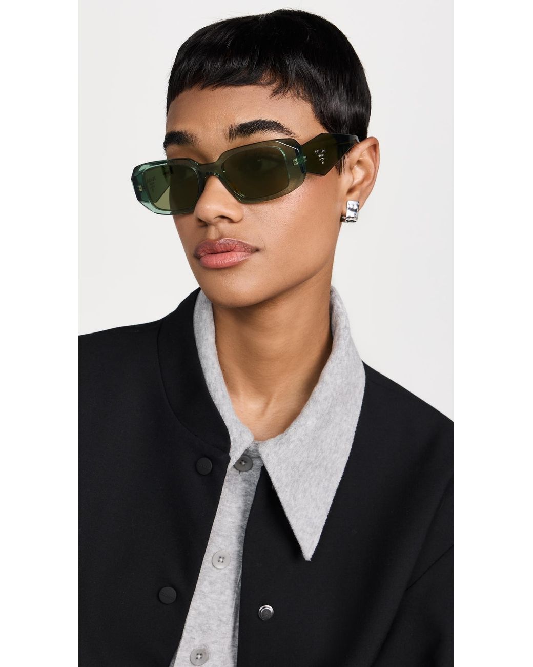 Prada Green Acetate Pr 17Ws Sunglasses