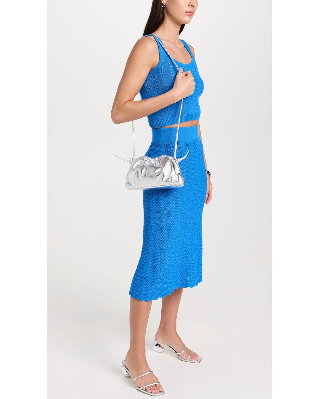 Mansur Gavriel Metallic Mini Cloud Clutch