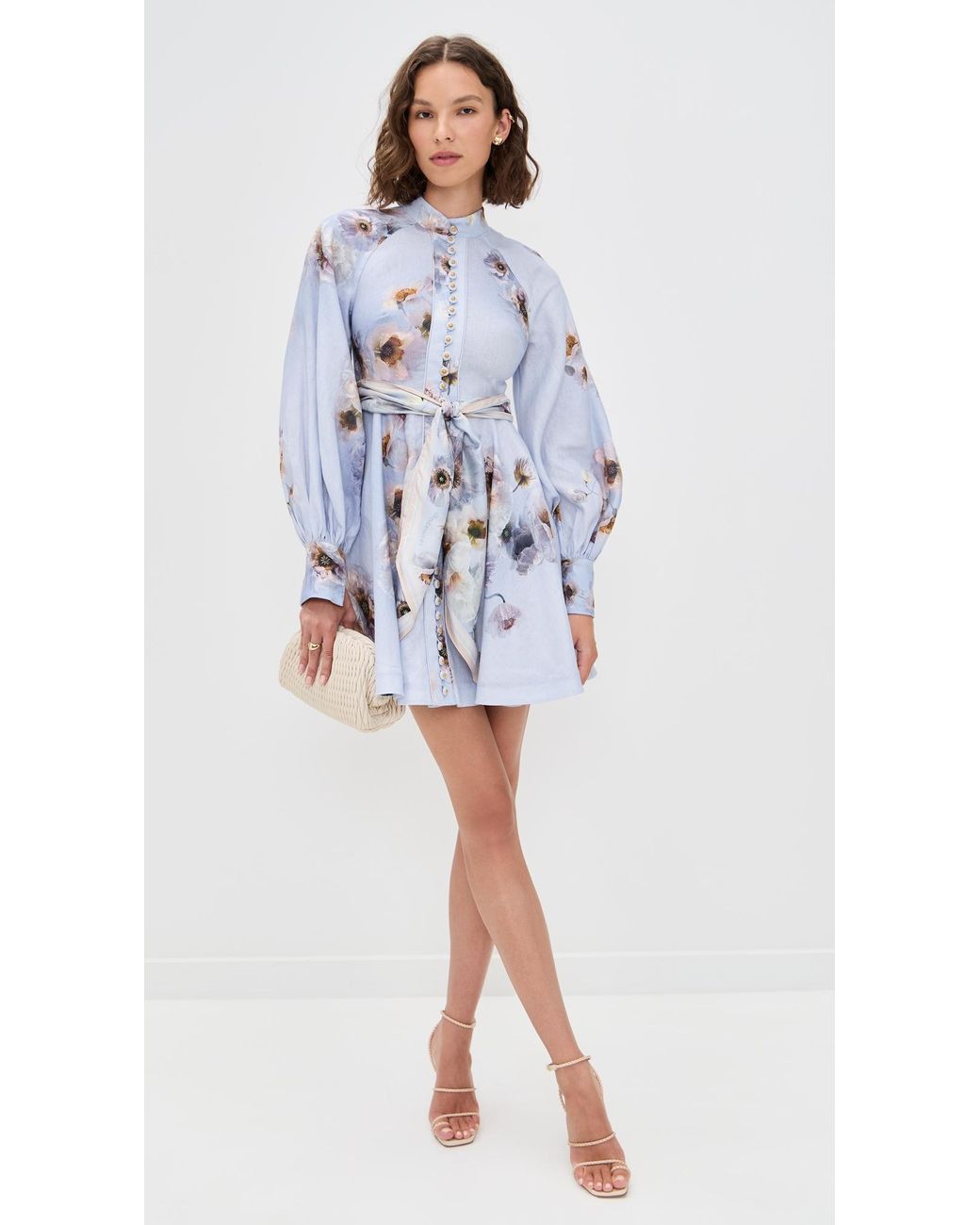 Zimmermann Hypnotic Fit & Flare Dress in Blue | Lyst