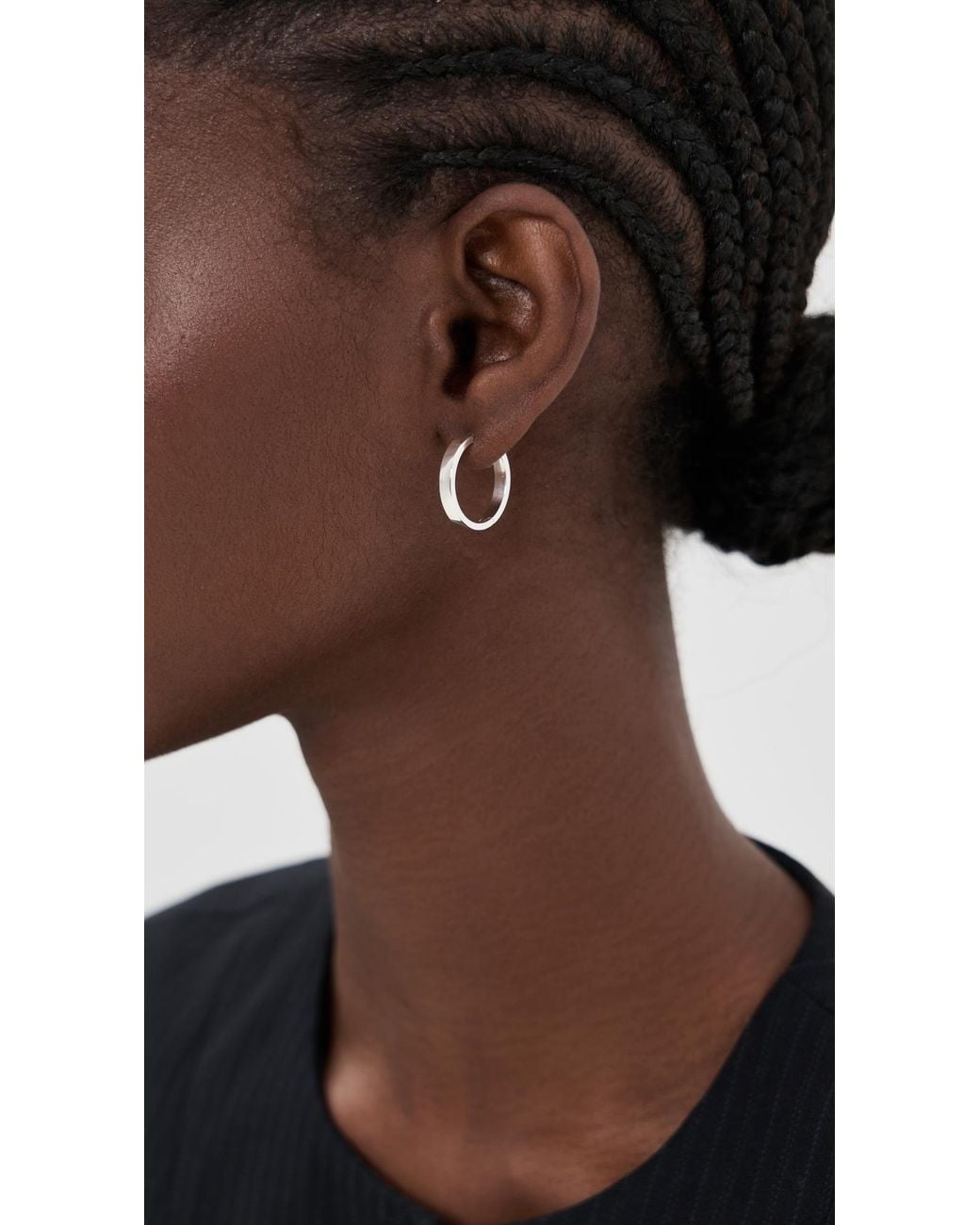 Gorjana White Rose Hoops
