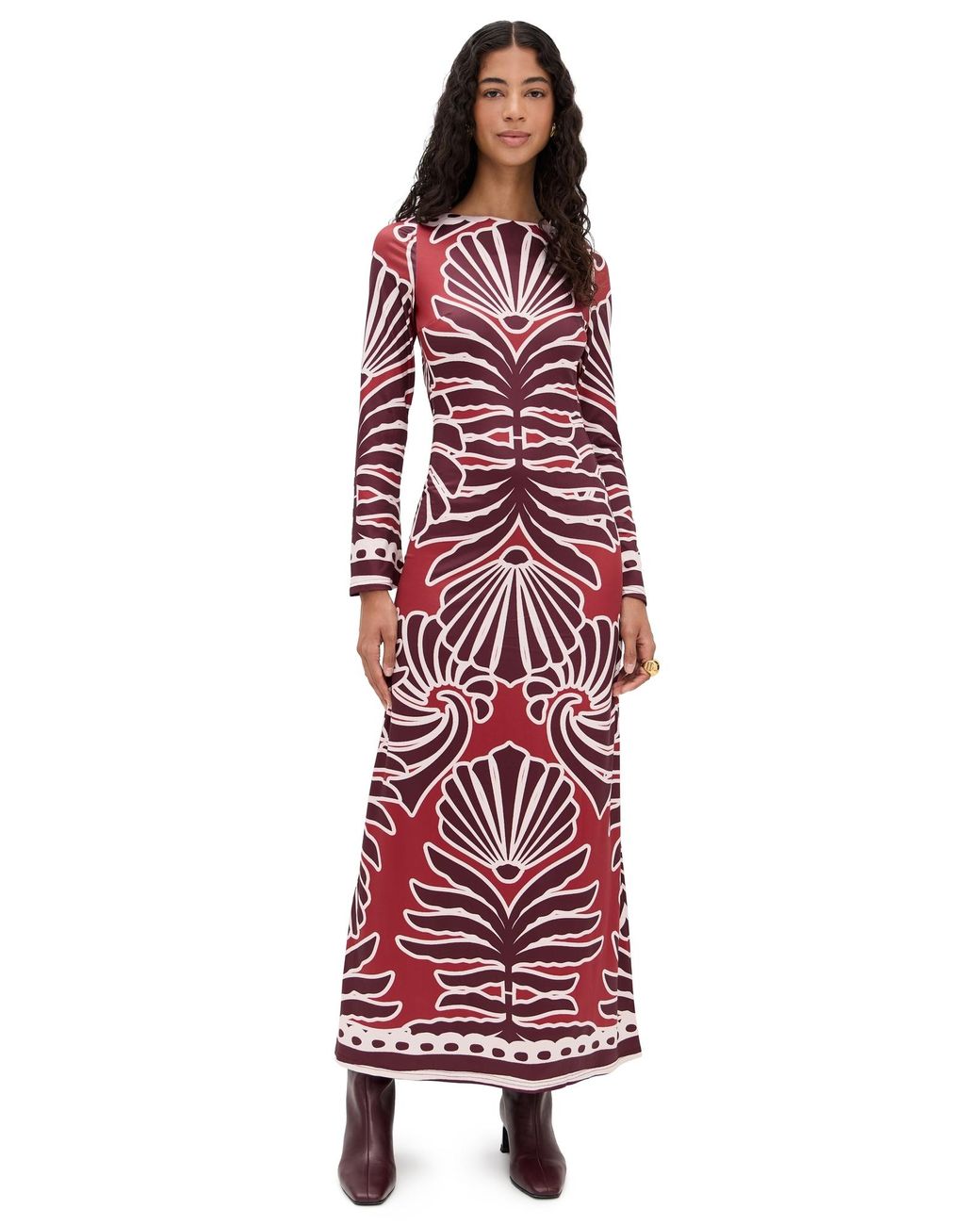 Seven Wonders Sienna Sleeved Maxi Dress in Red | Lyst