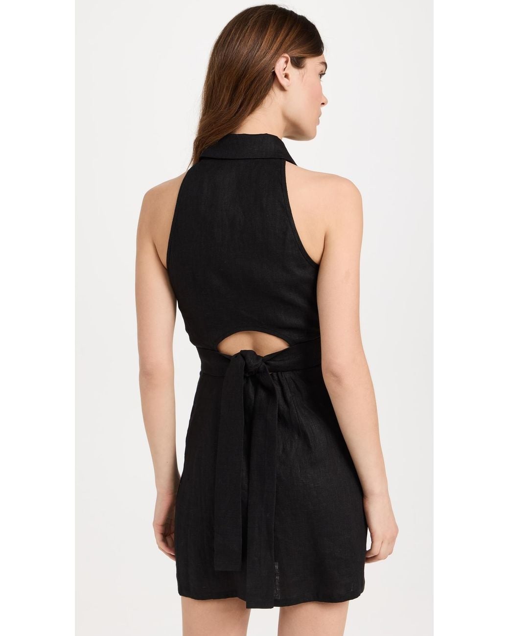 Hevron Black Domino Mini Dress
