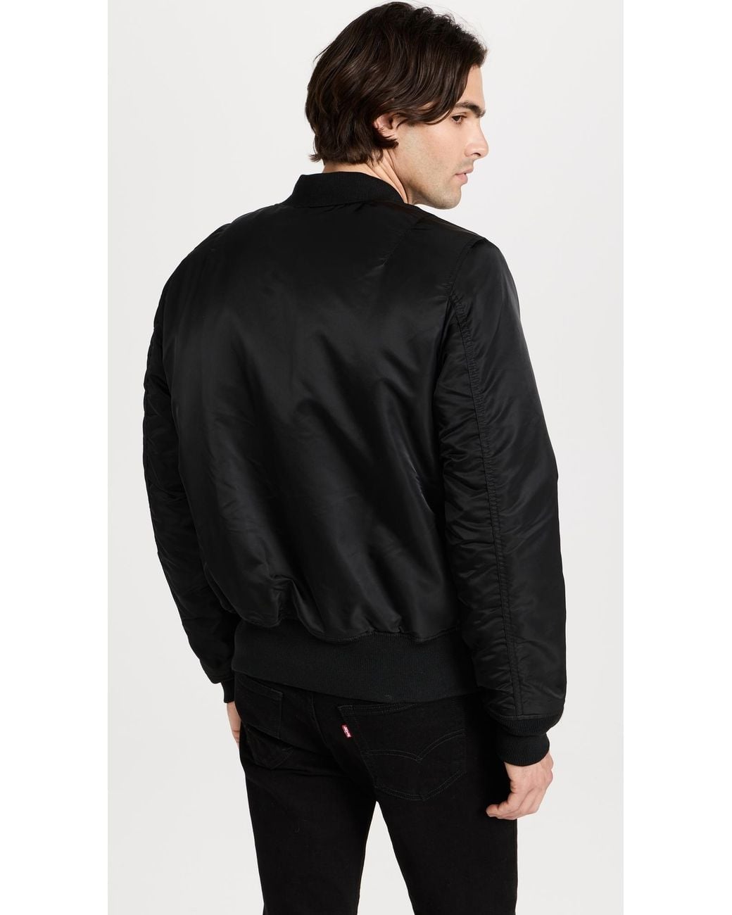 Alpha Industries Black Ma-1 Regular Fit Flight Jacket for men