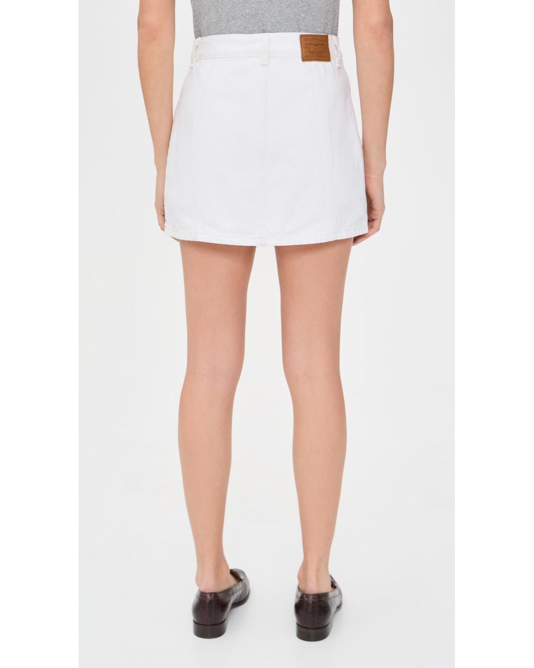Levi's White Button Front Skort