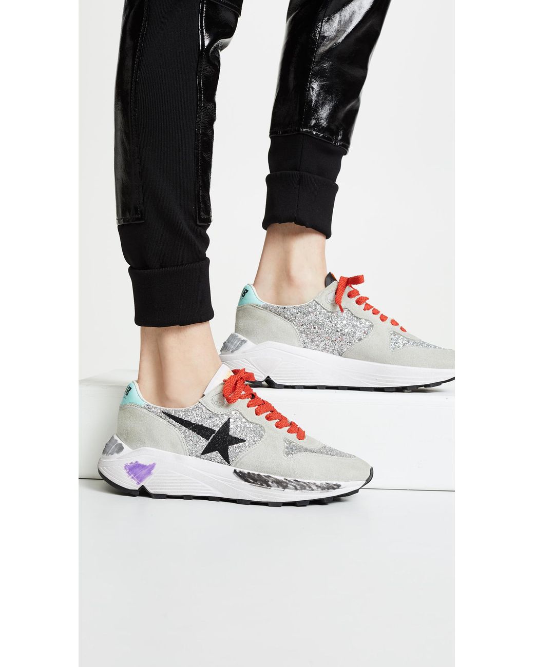 Golden Goose Leather Running Sole Sneakers | Lyst