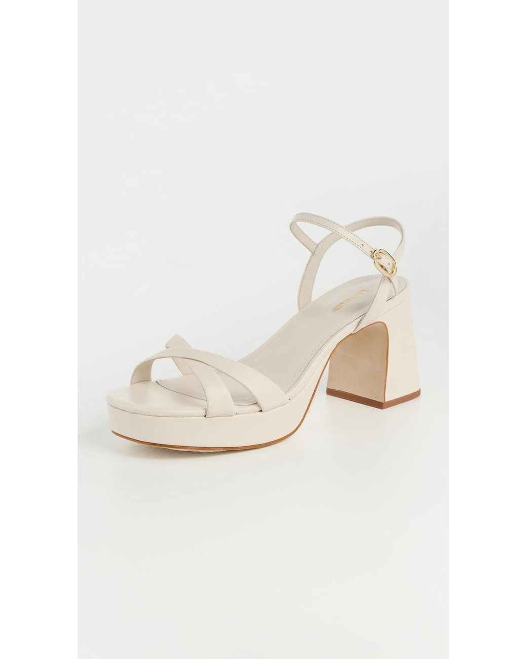 Larroude White Bianca Low Sandals