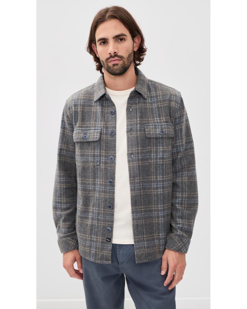 Rails Gray Alder Shacket for men