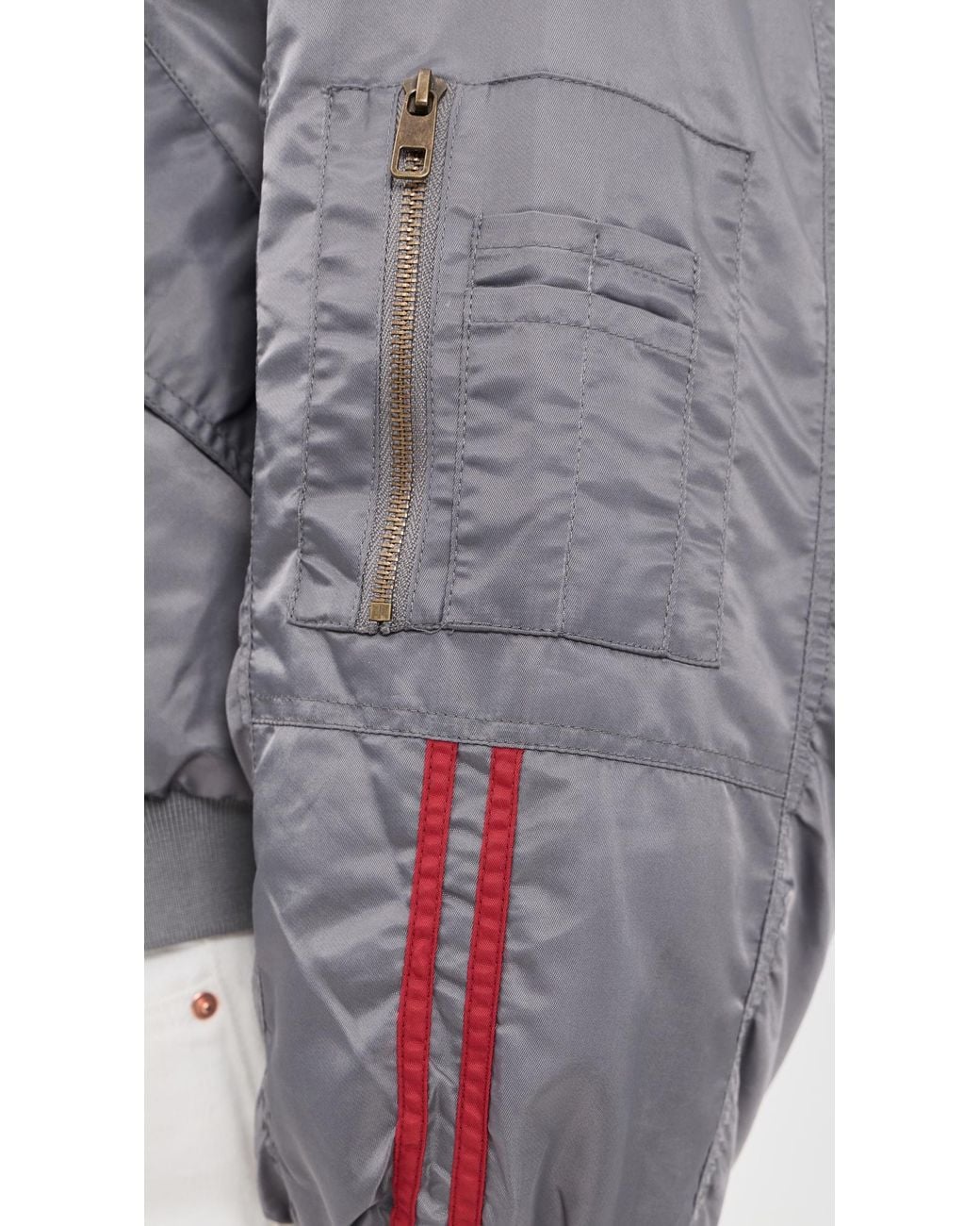 Lioness Gray Bloom Bomber Jacket