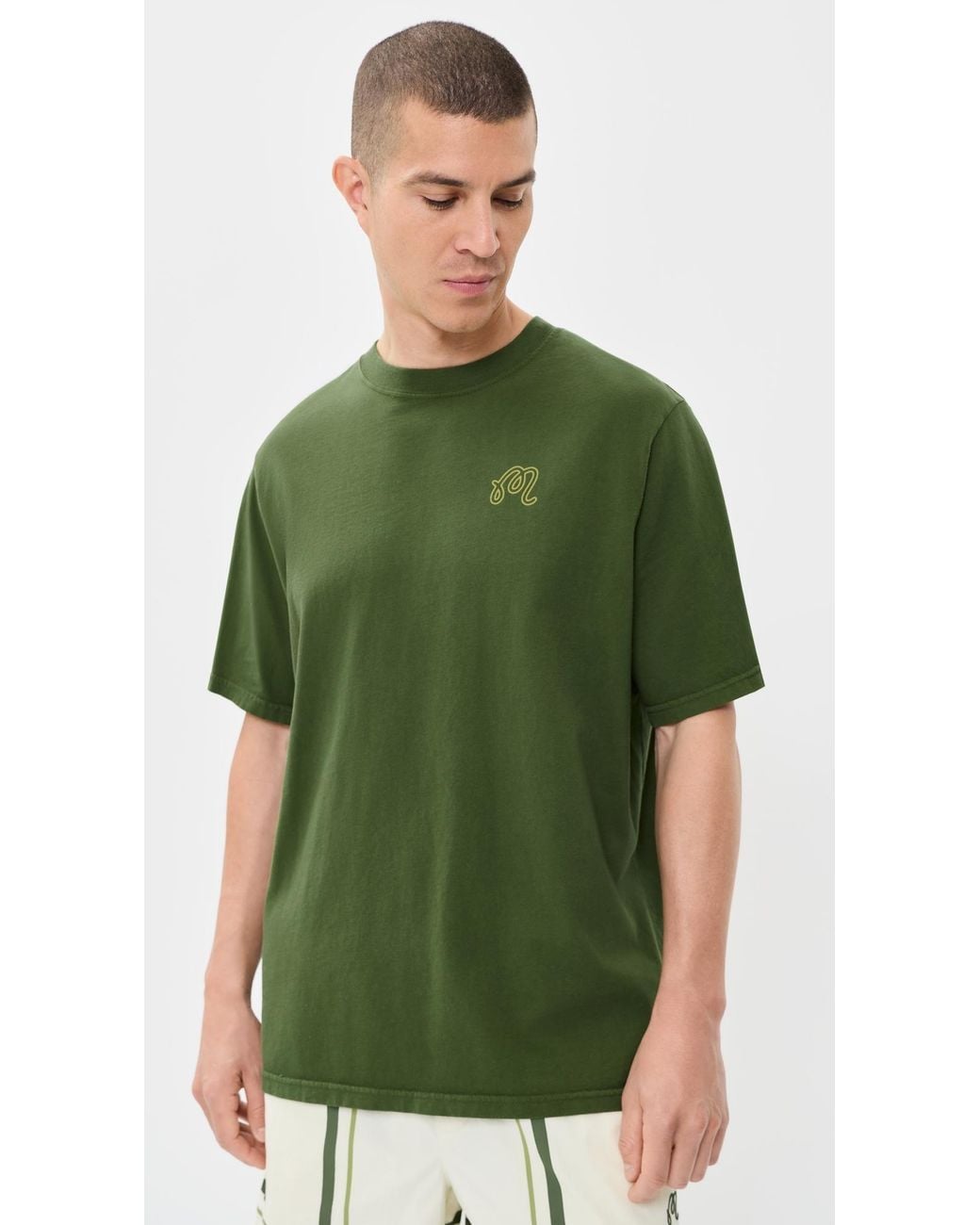 Malbon Green Bermuda Trinity Tee for men