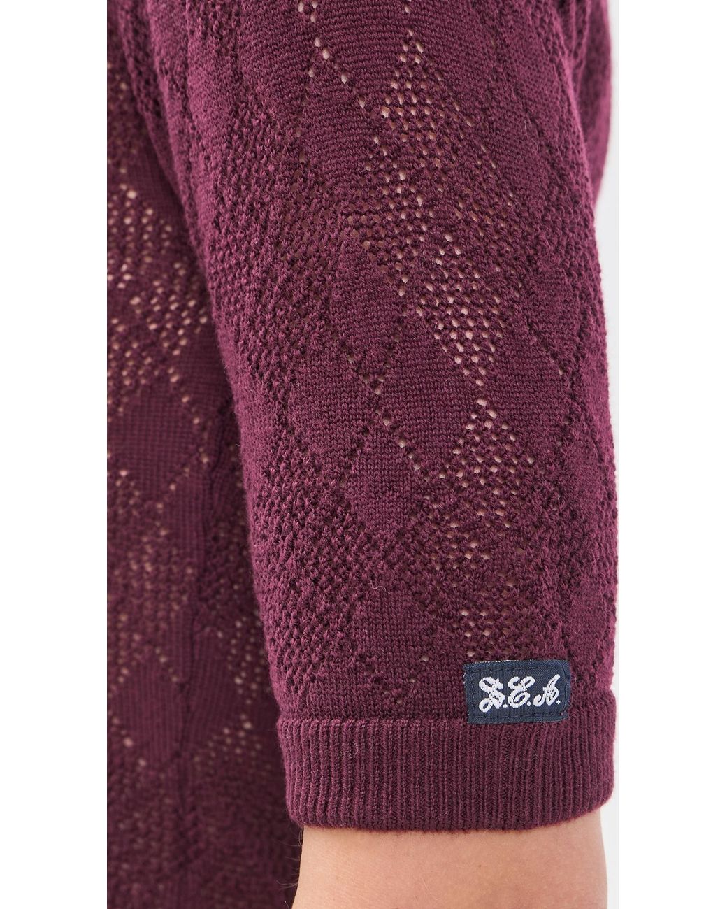 Sea Purple Jane Argyle Sweater