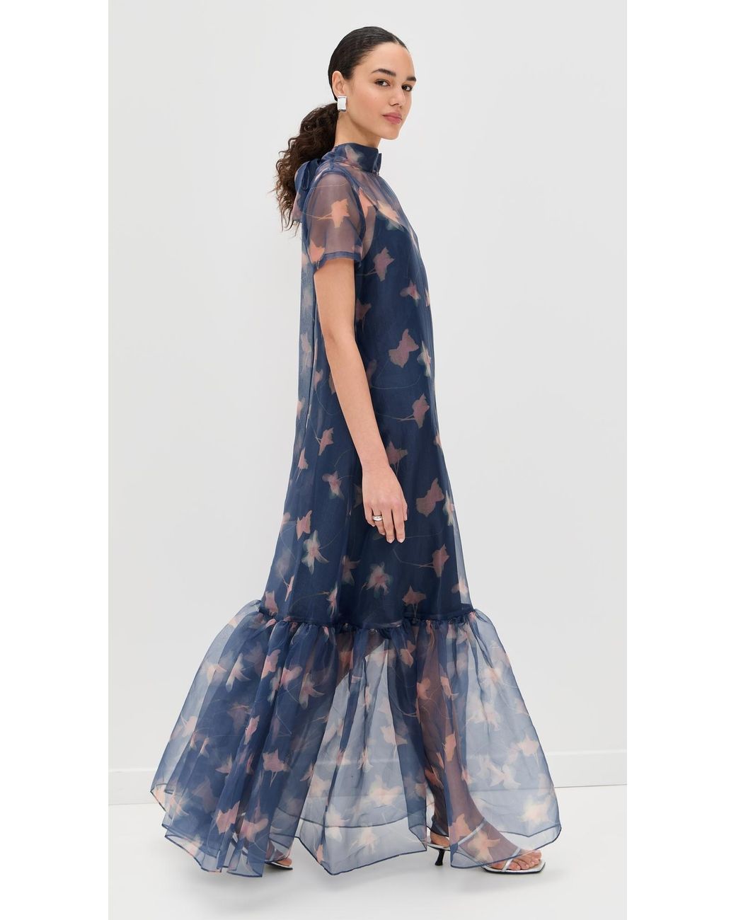 staud calluna dress blue Staud Calluna Blue Dress by Staud