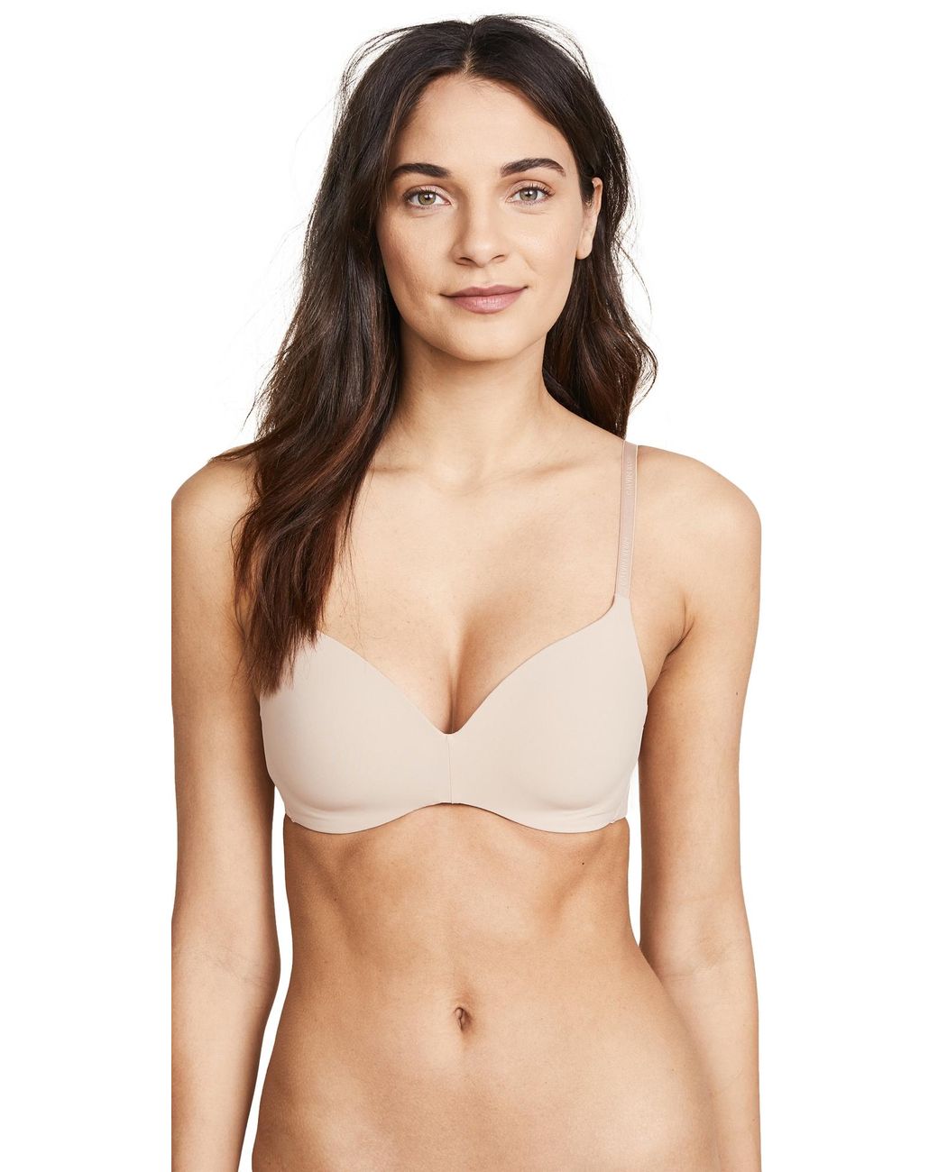 Calvin Klein Perfectly Fit Wireless Contour Bra in Natural