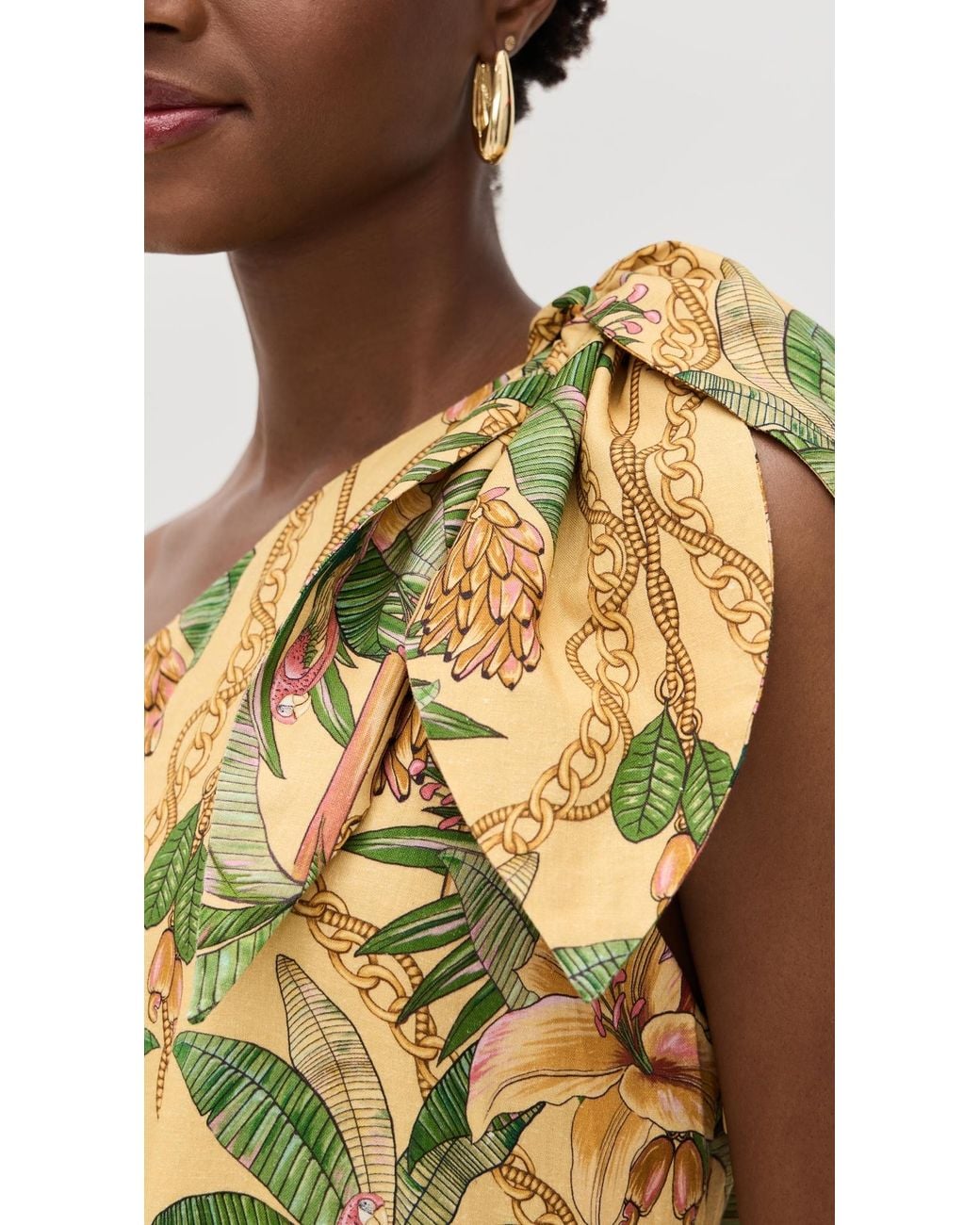 FARM Rio One Shoulder Petals Maxi Dress | Lyst