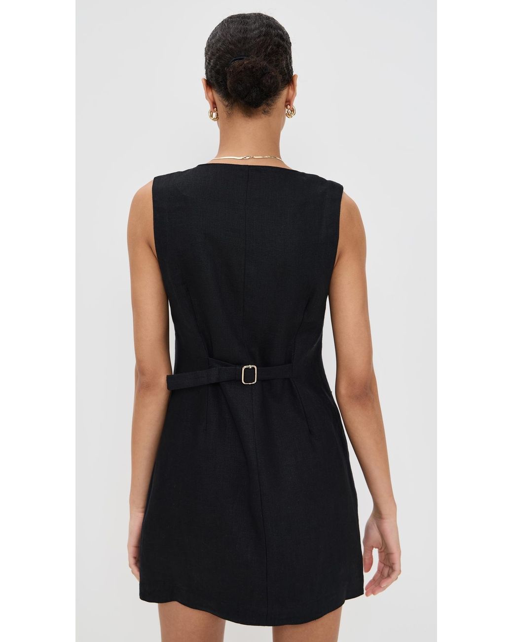 Posse Black Emma Button Down Mini Dress
