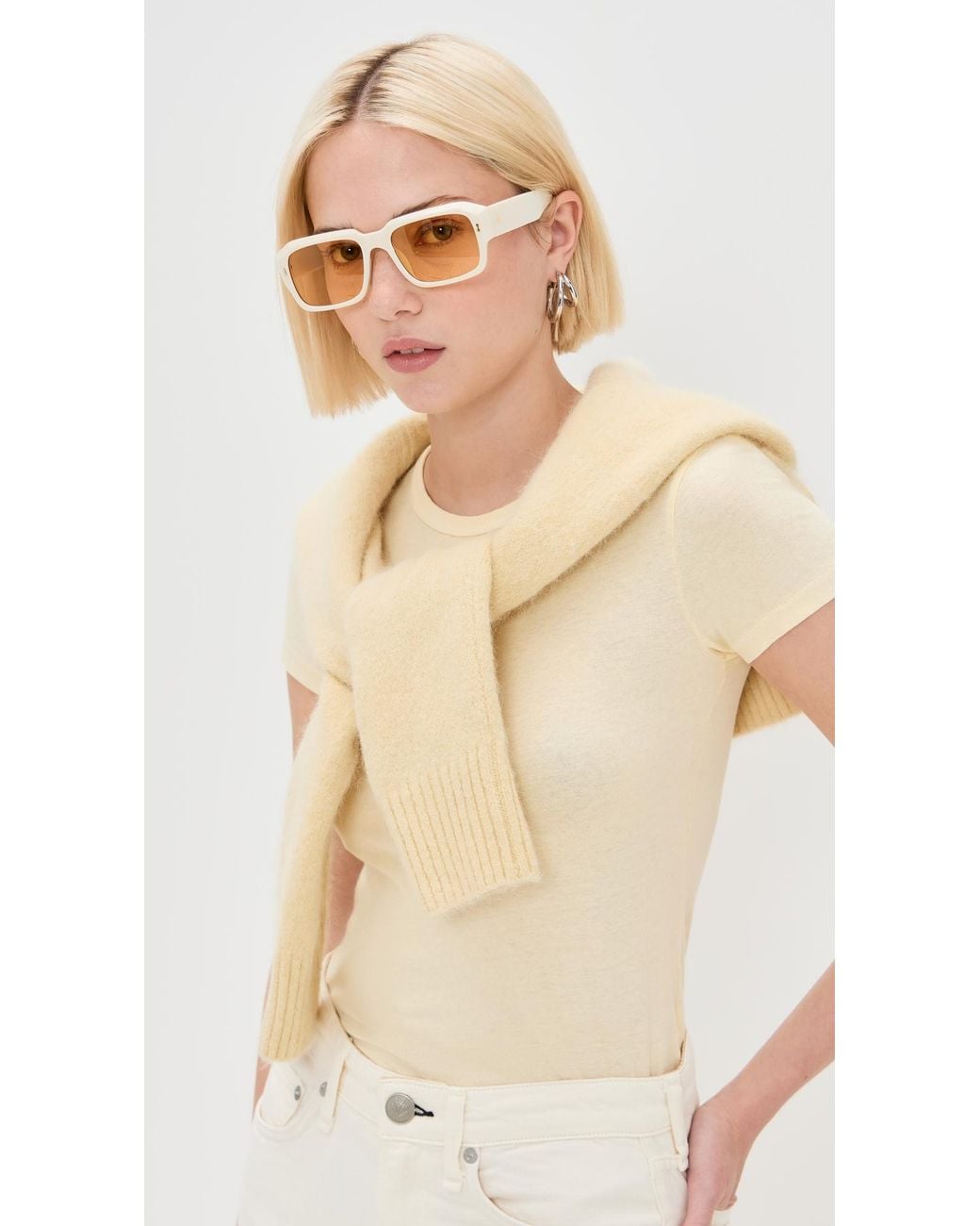 Aire White Pluto Sunglasses